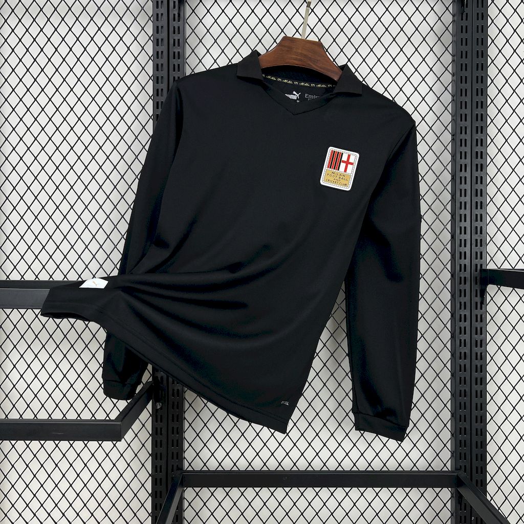 24-25 AC Milan 125th Anniversary Long Sleeve Black Fans Jersey