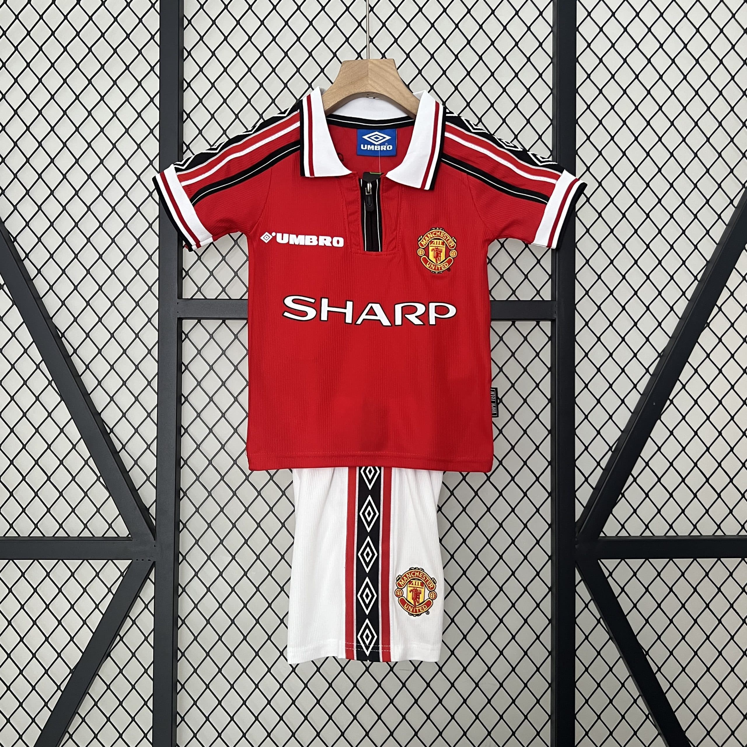 Retro 98-99 Manchester United  Home Kids Kit/ 98-99曼联主场童装