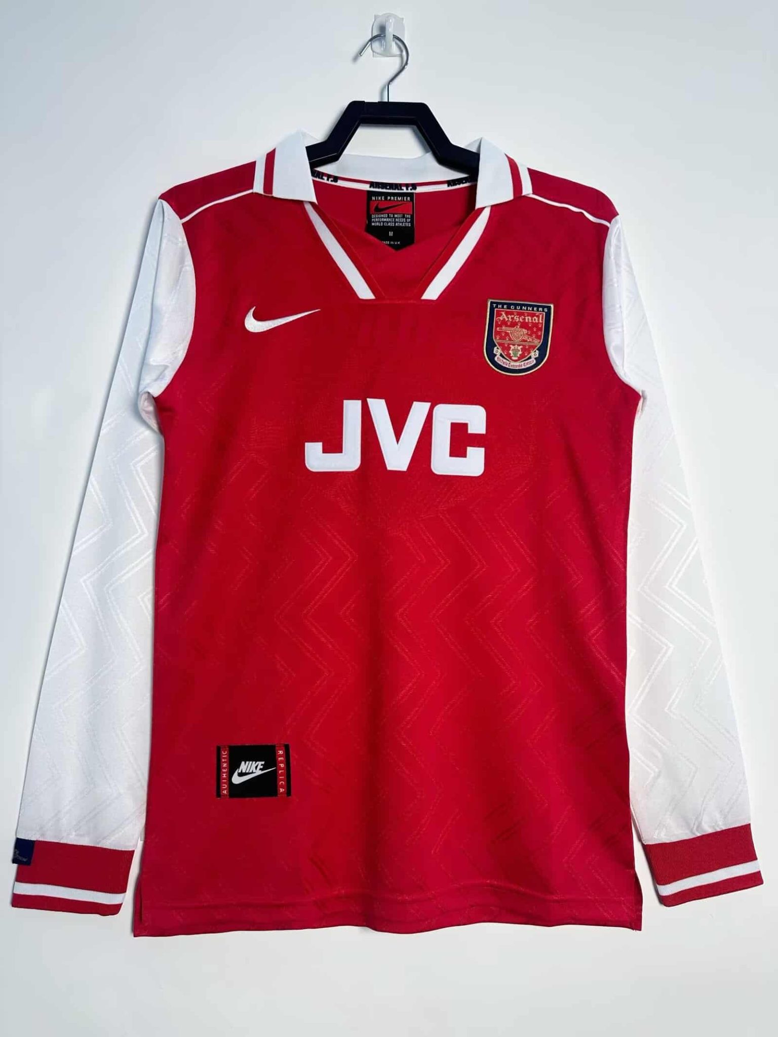 96-97 Arsenal Home Long Sleeve Retro Jersey/96-97阿森纳主场长袖