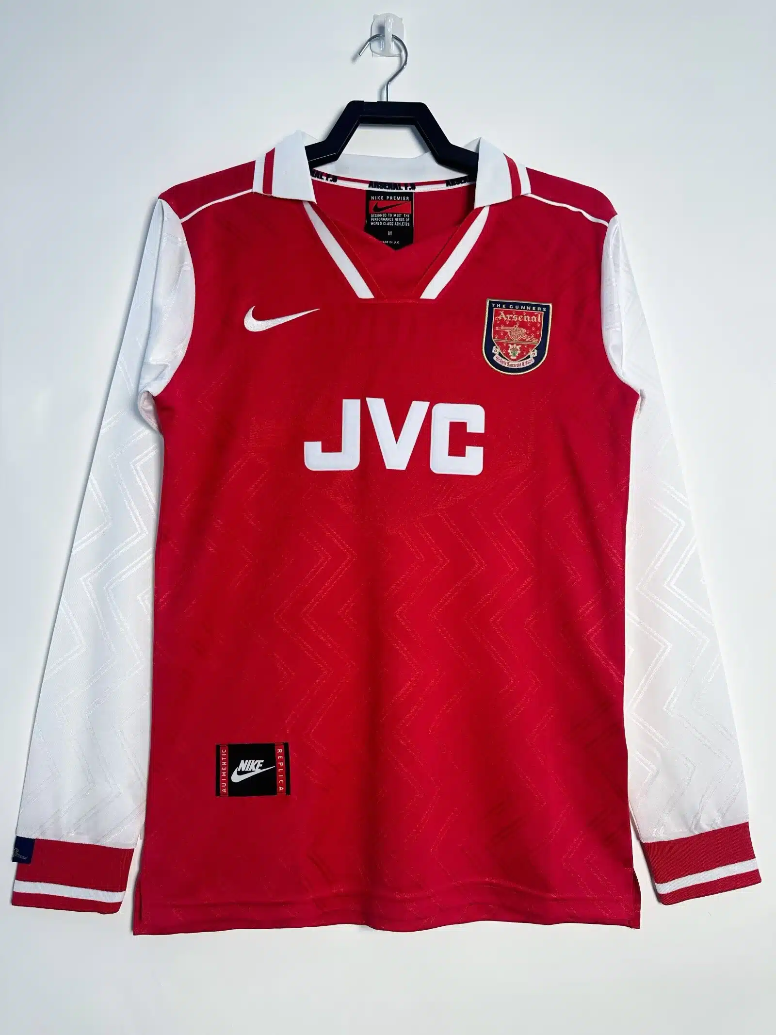 96-97 Arsenal Home Long Sleeve Retro Jersey/96-97阿森纳主场长袖