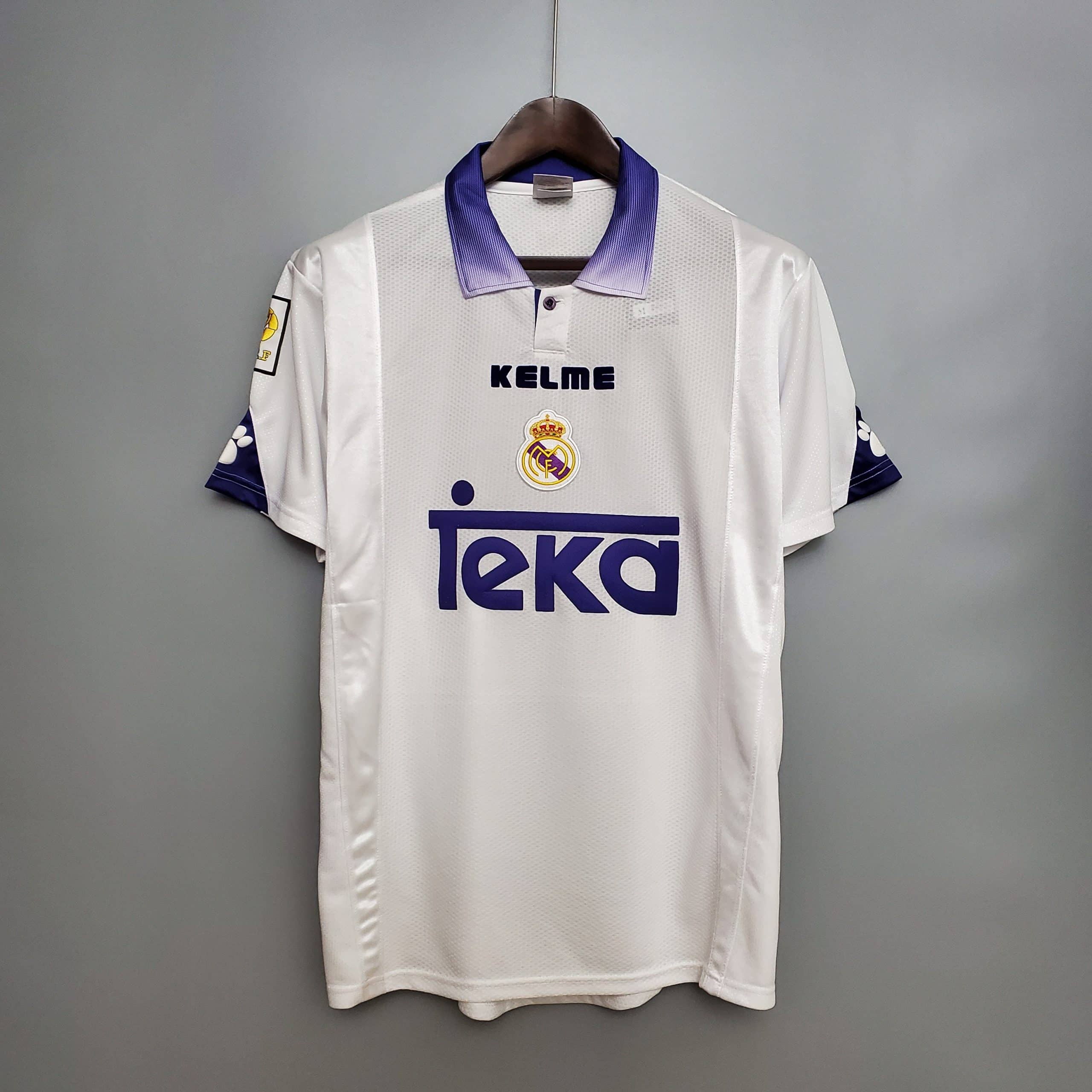 97-98 Real Madrid Home Short Sleeve Retro Jersey/97-98皇马主场