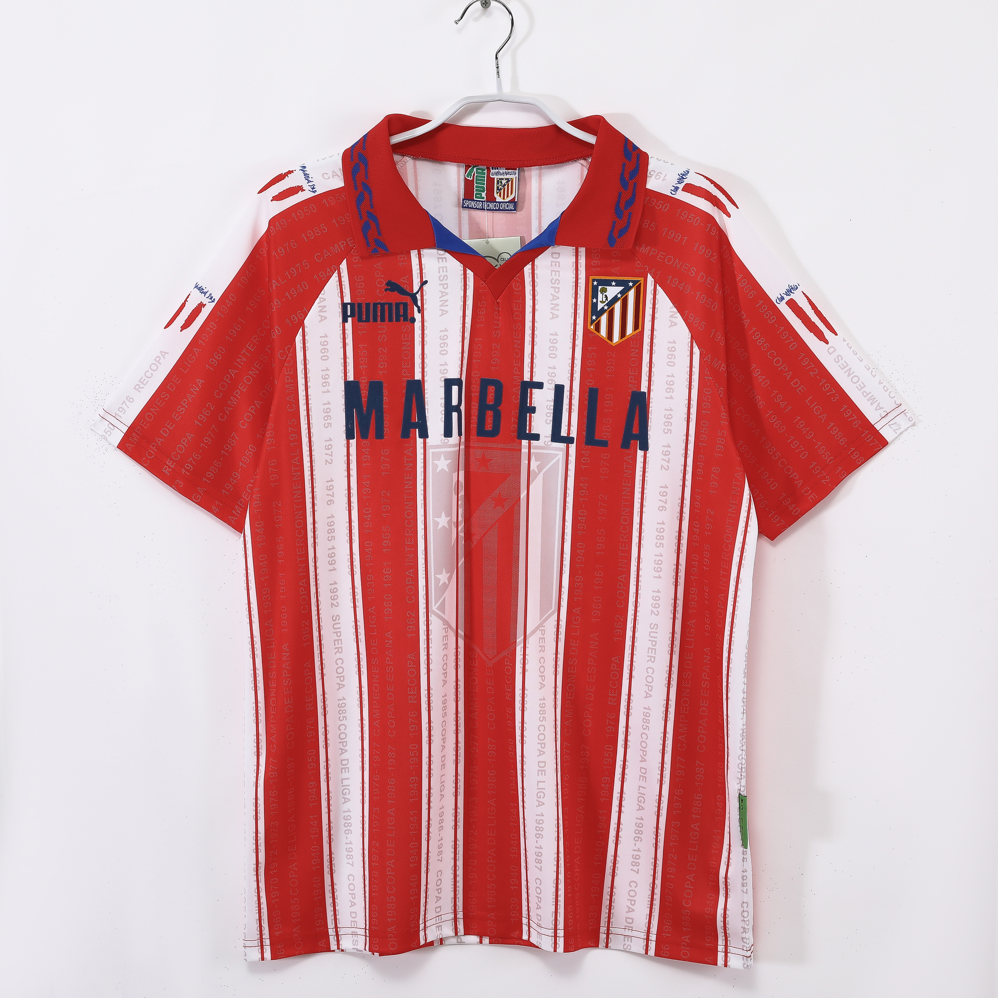 95-96 Atletico Madrid Home Retro Jersey/95-96马竞主场