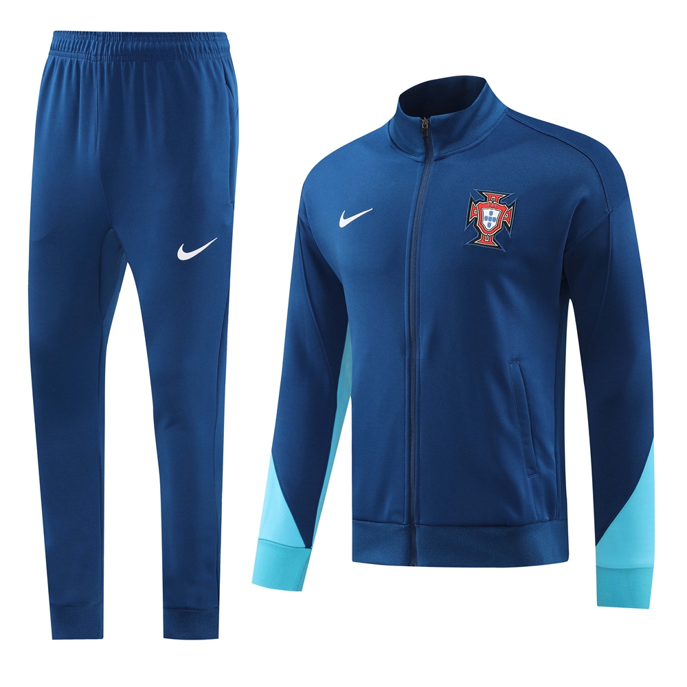2024 Portugal Blue Jacket Tracksuit/ 2024葡萄牙蓝色夹克训练服
