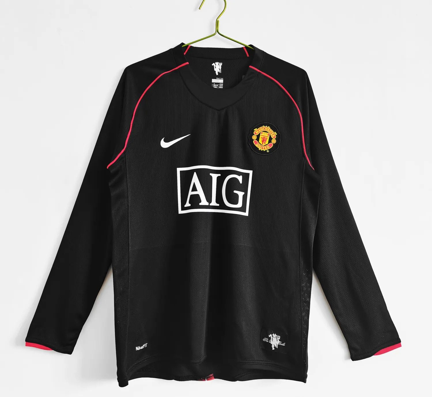 07-08 Manchester United Away Retro Long Sleeve Jersey/07-08 曼联客场长袖