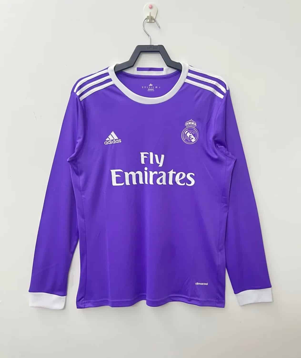 16-17 Real Madrid Away Retro Long Sleeve Jersey