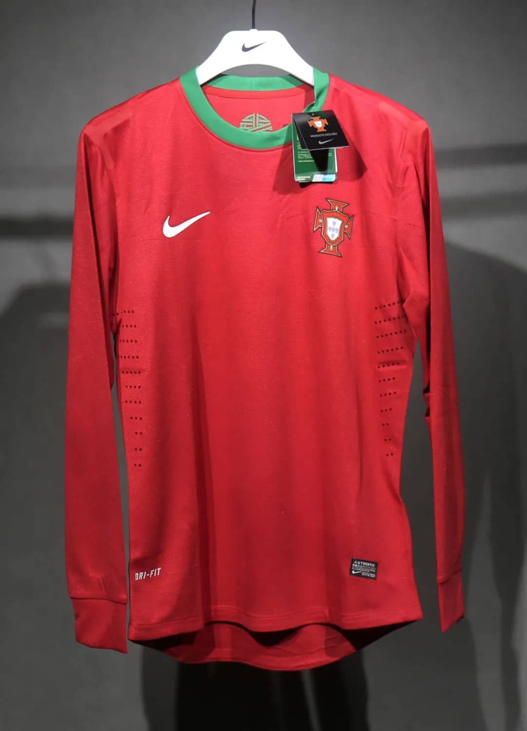 2012 Portugal Home Long Sleeve Player Retro Jersey