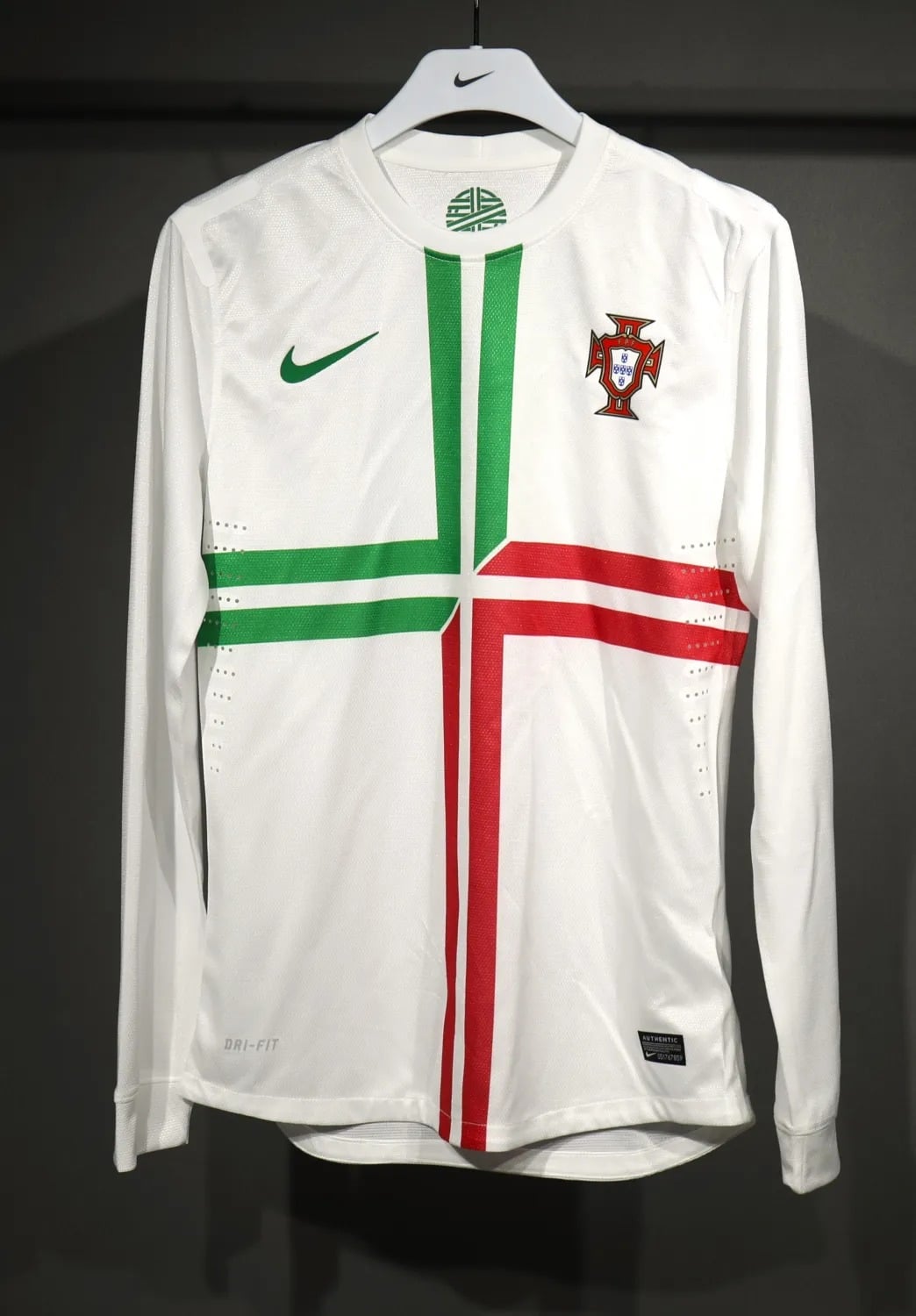 2012 Portugal Away Long Sleeve Player Retro Jersey