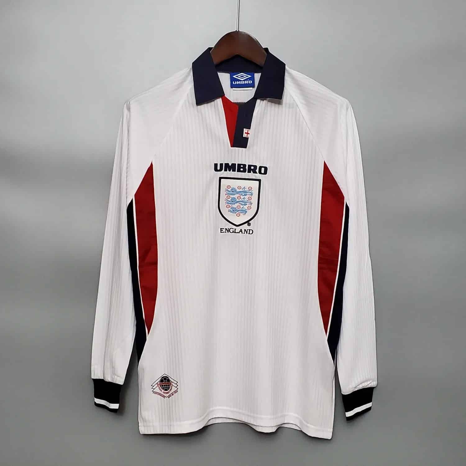 1998 England Home Long Sleeve Retro Jersey