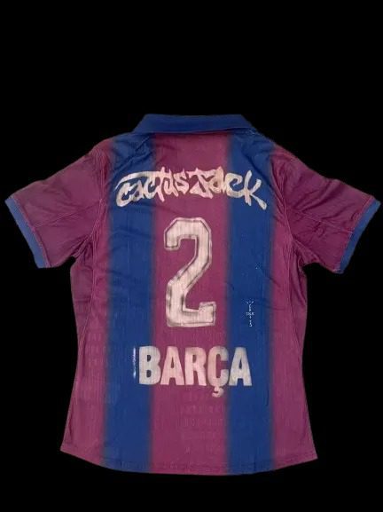 2000-01 Barcelona Retro Home Skeleton Player Jersey