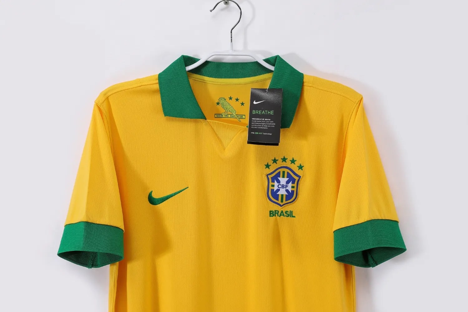 2013 Brazil Home Retro Jersey/2013巴西主场 - Image 2