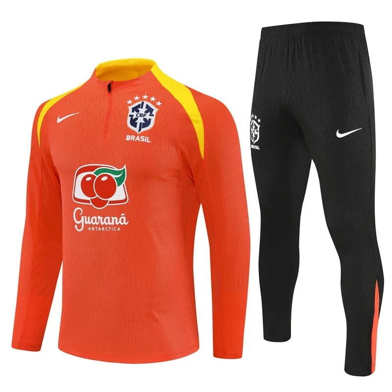 2025 Brazil Orange Player Version Training Suit